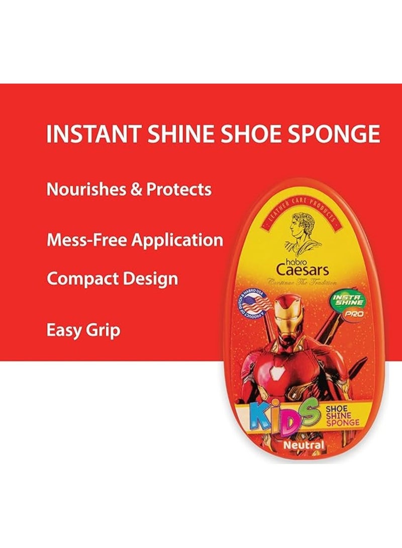 Habro Caesar Kids Shoe Shine Sponge For Boys Neutral 4 ML - Image 4